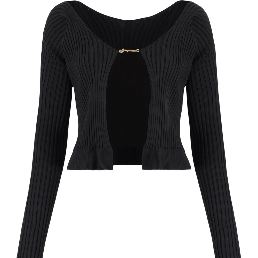 Jacquemus Logo Plaque Long-Sleeved Cardigan sweater